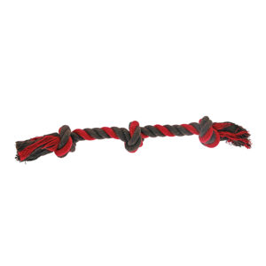 Corde trois nœuds 35 cm - rouge