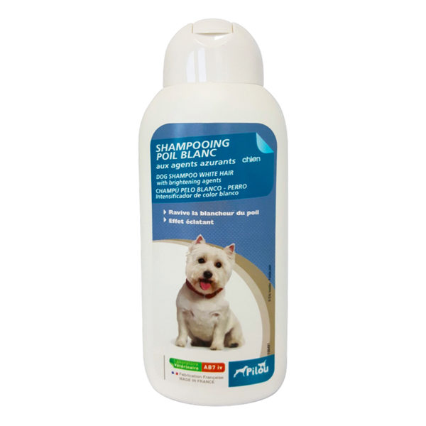 Shampooing spécial poil blanc pour chien